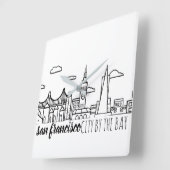 San Francisco Skyline Vierkante Klok (Hoek)