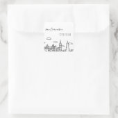 San Francisco Skyline Vierkante Sticker (Tas)
