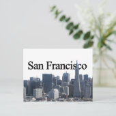 San Francisco Skyline w/ San Francisco in de Sky Briefkaart (Staand voorkant)