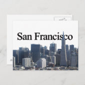 San Francisco Skyline w/ San Francisco in de Sky Briefkaart (Voorkant / Achterkant)
