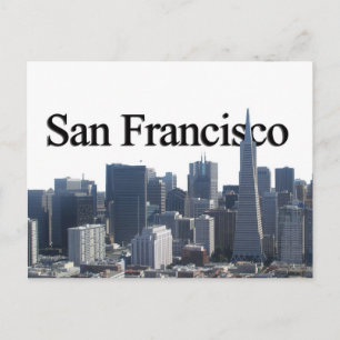 San Francisco Skyline w/ San Francisco in de Sky Briefkaart