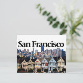 San Francisco Skyline w/ San Francisco in de Sky Briefkaart (Staand voorkant)