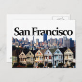 San Francisco Skyline w/ San Francisco in de Sky Briefkaart (Voorkant / Achterkant)