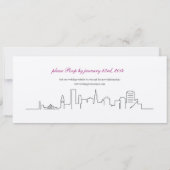 San Francisco Skyline Wedding of Dinner Invitation Kaart (Achterkant)