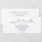 San Francisco Skyline Wedding of Dinner Invitation Kaart (Voorkant / Achterkant)