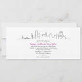 San Francisco Skyline Wedding of Dinner Invitation Kaart (Voorkant)