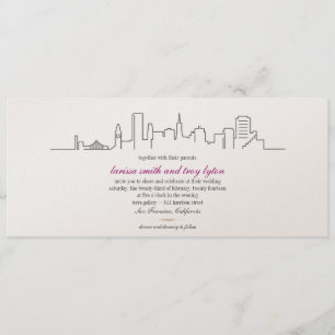 San Francisco Skyline Wedding of Dinner Invitation Kaart