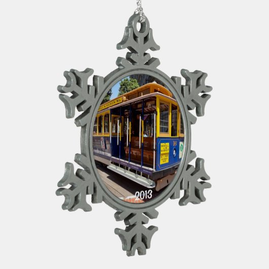 San Francisco Snowflake Tin Sneeuwvlok Ornament (Links)