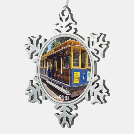 San Francisco Snowflake Tin Sneeuwvlok Ornament (Rechts)