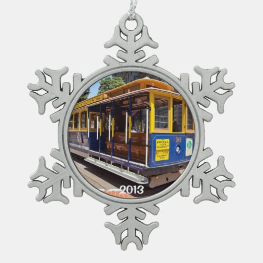 San Francisco Snowflake Tin Sneeuwvlok Ornament (Voorkant)