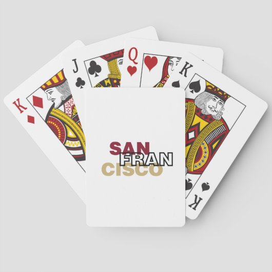 San Francisco Spaarkaarten Pokerkaarten (Achterkant)
