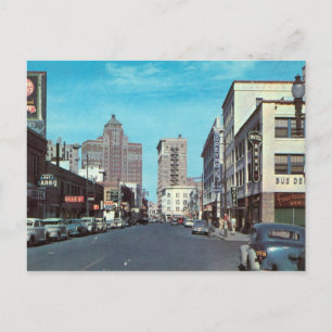 San Francisco St., El Paso TX Vintage Briefkaart