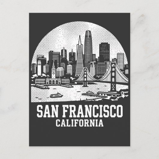 San Francisco Stad Californië Briefkaart (Voorkant)