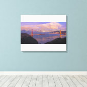San Francisco Stad met Golden Gate Bridge Canvas Afdruk (Insitu (Houten vloer))