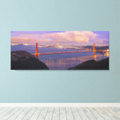 San Francisco Stad met Golden Gate Bridge Canvas Afdruk (Insitu (Houten vloer))