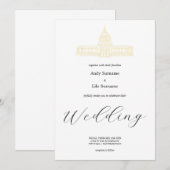 San Francisco stadhuis bruiloft uitnodiging (Voorkant / Achterkant)