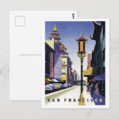 San Francisco, stadsstraat, Chinatown Briefkaart (Voorkant / Achterkant)