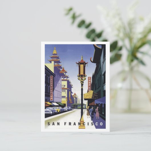 San Francisco, stadsstraat, stad China Briefkaart (Staand voorkant)