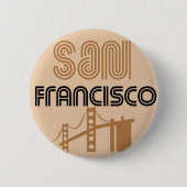 San Francisco stadsteken Ronde Button 5,7 Cm (Voorkant)