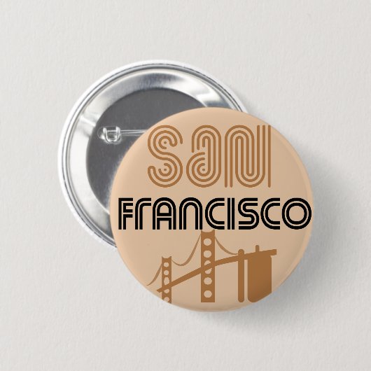 San Francisco stadsteken Ronde Button 5,7 Cm (Voorkant /achterkant)