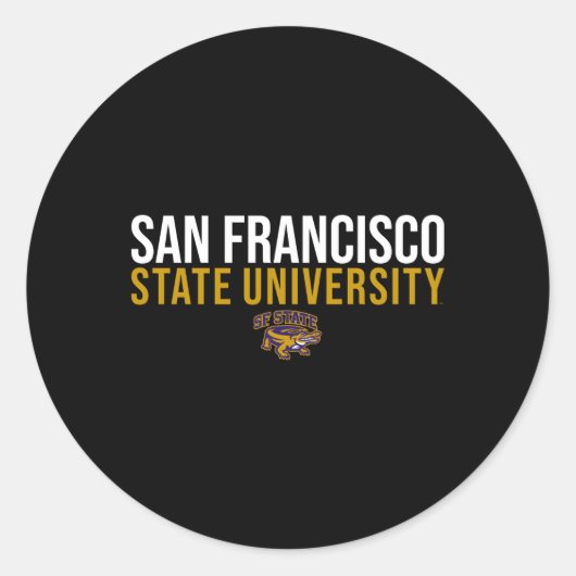 San Francisco State SFU Gators gestapeld Ronde Sticker (Voorkant)