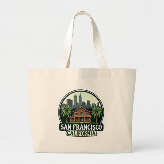 San Francisco stedelijke en natuurlijke harmonie Grote Tote Bag (Voorkant)