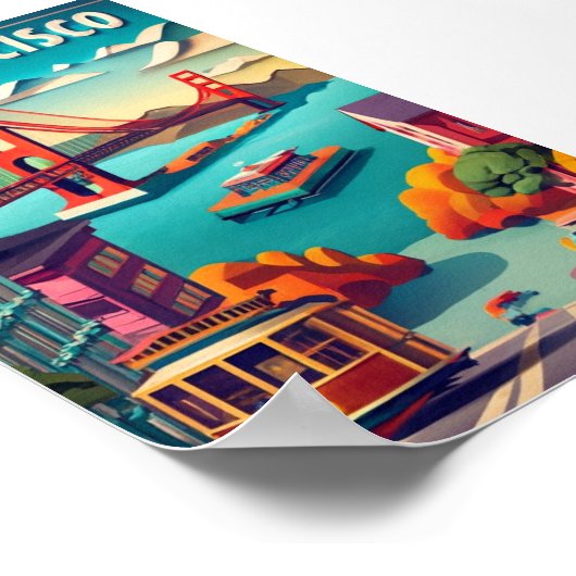 San Francisco, Steden van de Wereld, stijl Poster (Hoek)