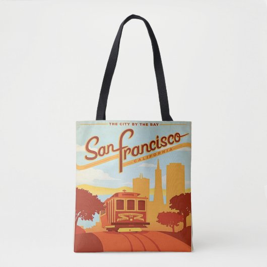 San Francisco stijl Canvas tas trolley (Voorkant)