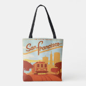 San Francisco stijl Canvas tas trolley (Achterkant)