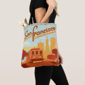 San Francisco stijl Canvas tas trolley (Dichtbij)