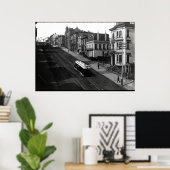 San Francisco Straat met Cable Car 1901 Poster (Thuiskantoor)