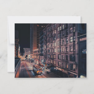 San Francisco Street bij nacht Briefkaart
