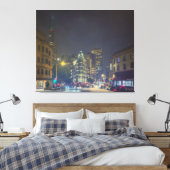 San Francisco Street bij Night Scene Canvas Afdruk (Insitu (Slaapkamer))