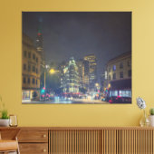 San Francisco Street bij Night Scene Canvas Afdruk (Insitu (Woonkamer))