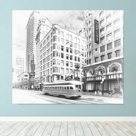 San Francisco Street Canvas Afdruk (Insitu (Houten vloer))