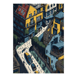 San Francisco Street Foto Afdruk