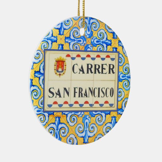 San Francisco Street Keramisch Ornament (Rechts)