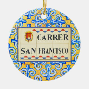 San Francisco Street Keramisch Ornament