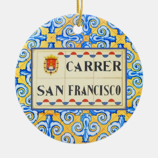 San Francisco Street Keramisch Ornament (Voorkant)