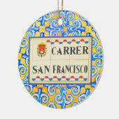 San Francisco Street Keramisch Ornament (Links)