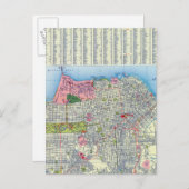 San Francisco Street Map Briefkaart (Voorkant / Achterkant)