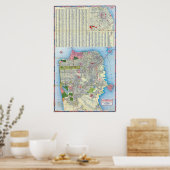 San Francisco Street Map Poster (Keuken)