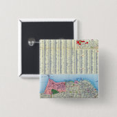 San Francisco Street Map Vierkante Button 5,1 Cm (Voorkant /achterkant)