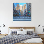 San Francisco Street Uitzicht bij avond Canvas Afdruk (Insitu (Slaapkamer))