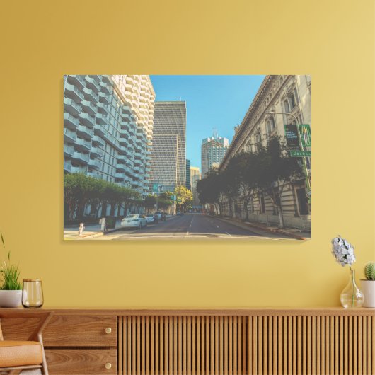San Francisco Street Uitzicht bij Jackson Canvas Afdruk (Insitu (Woonkamer))