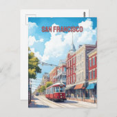 San Francisco Streetcar Briefkaart (Voorkant / Achterkant)
