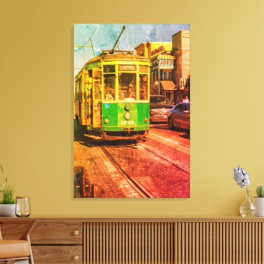  San Francisco Streetcar Canvas Afdruk (Insitu (Woonkamer))