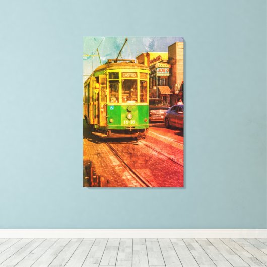  San Francisco Streetcar Canvas Afdruk (Insitu (Houten vloer))