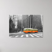 San Francisco Streetcar in kleur Canvas Afdruk (Voorkant)