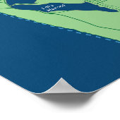 San Francisco Streets met 25 ft Zee verhoging Poster (Hoek)